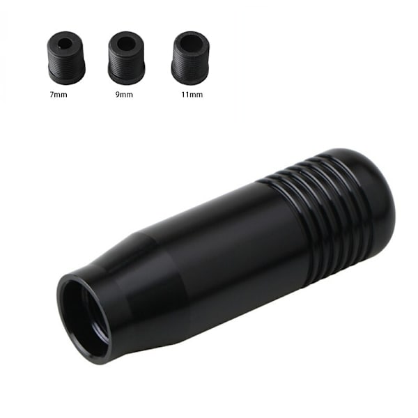 Manuell växelspaksknopp i aluminium Manuell växellåda Växelspaksspaksknopp 8,5 cm Snygg universal -svart Black
