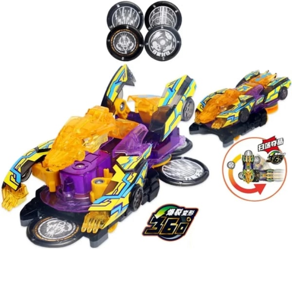 Explosion Wild Speed ​​Fluga Deformation Bil 4 Screechers Beast Attack Actionfigurer Fånga Vändningar Transformation Överraskning Presentleksak 52 With box