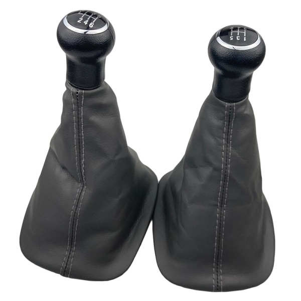 För Volkswagen VW Passat B5 B5.5 1998 1999 2000 2001 2002 2003 2004 2005 Växelspaksknopp med kragar Spak Växel damask Boot-6 Speed Black B 6 Speed  Black B