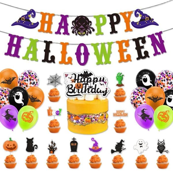 Halloween Ballonsæt - Ulisem - Ikke-giftigt - Sort - Let at samle