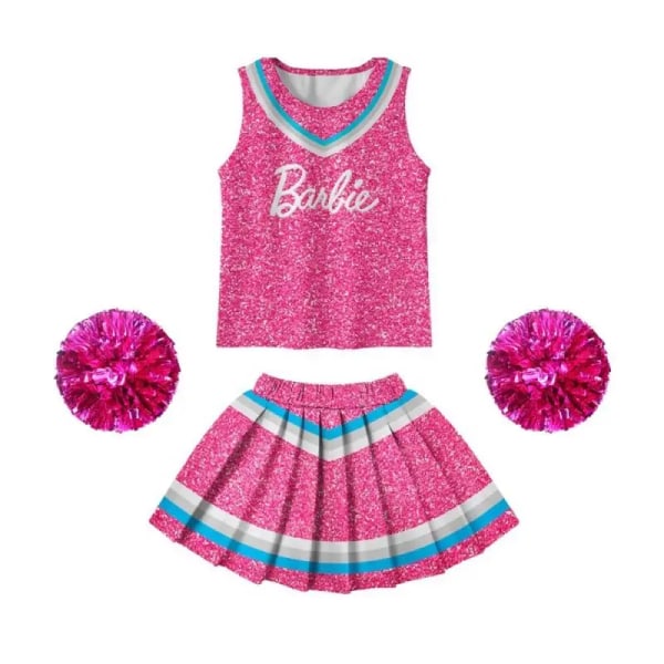 Barbie Kjol Kawaii Cartoon Animation Söta barn Halloween Cos Cheerleader Performance Kostym Barn Present skirt1 height-130