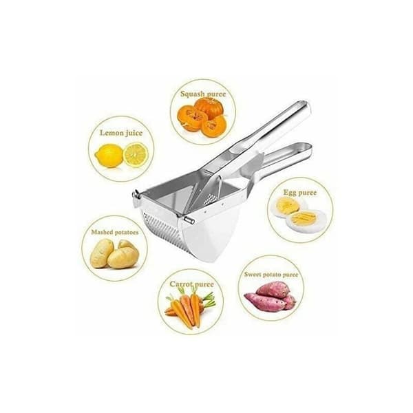 Kartoffelmoser - Rustfrit stål - Professionel - Ergonomisk - Rustbestandig - 29 cm