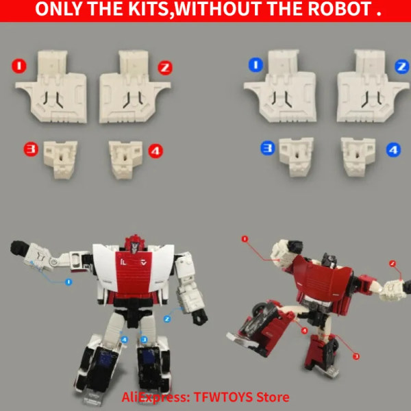 GO Better Arm Leg Filler Upgrade Kit för Siege Sideswipe Red Alert For Siege Sideswipe