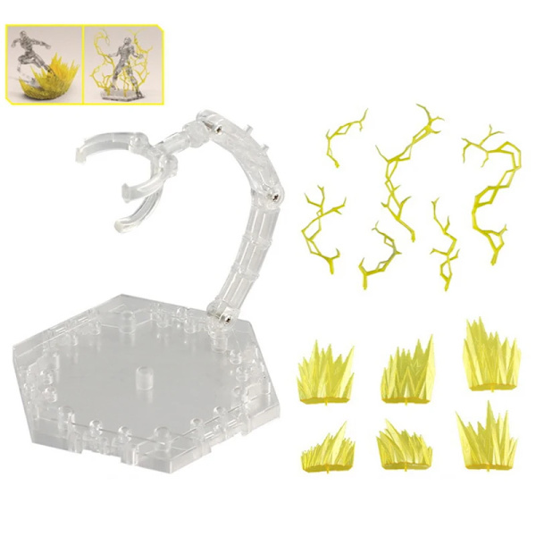 Marksprickor Explosion Plattform Impact Effekt Modell Action Figur One Piece Ace Fire Scener Leksaker Specialeffekt Stativ Basleksak NO 37