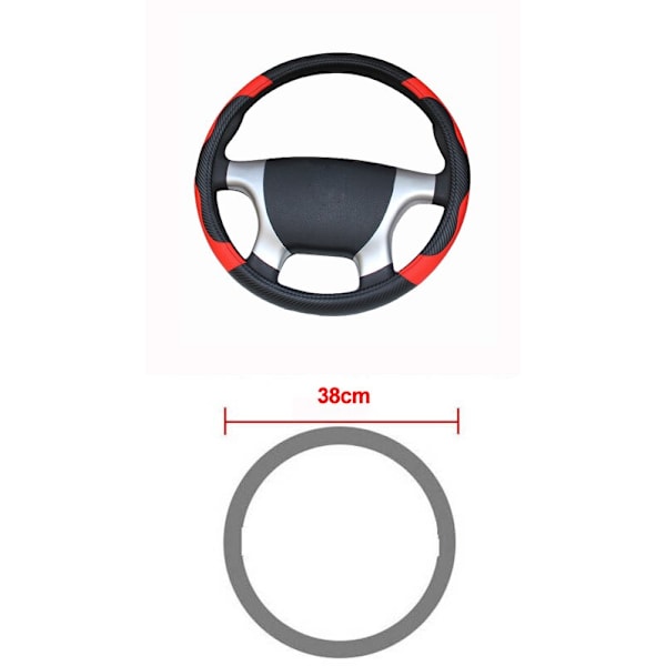 (38 CM) Cover för lastbilsbuss för 36 38 40 42 45 47 50 CM 7 storlekar att välja kolfiber Svart Röd Dynamisk 38 CM