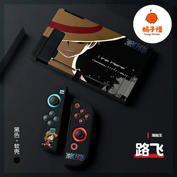 ONE PIECE Luffy Zoro Ace TPU mjukt case Joycon Cover för Nintendo Switch NS OLED-konsol Kristallfodral Tillbehör ONE PIECE 12 For Switch NS