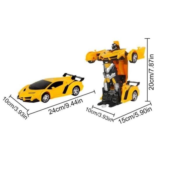 Fjernstyrt bil - TRANSFORMERS - 1:18 - Oransje - 360° Rotasjon - Elektrisk
