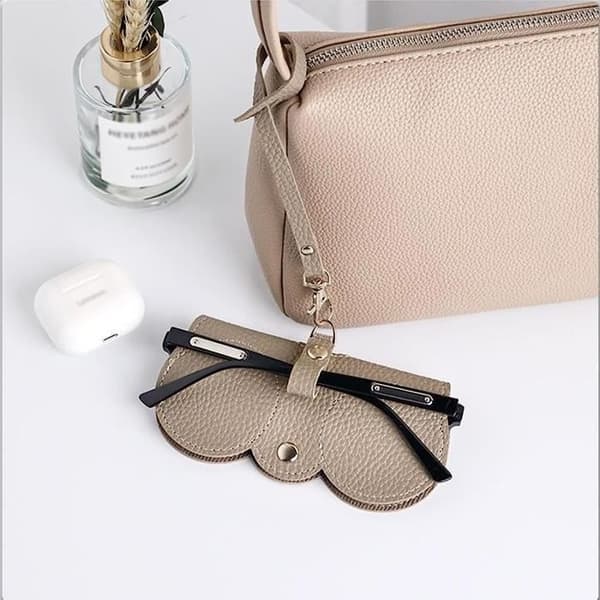 Solglasögonfodral - Ej specificerat - Mjukt läder - Portabel - Unisex - Svart