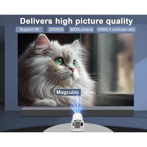Mini Videoprojektor - OTHERWISE - 720P Full HD - Android 11 - WiFi 6 - BT 5.0