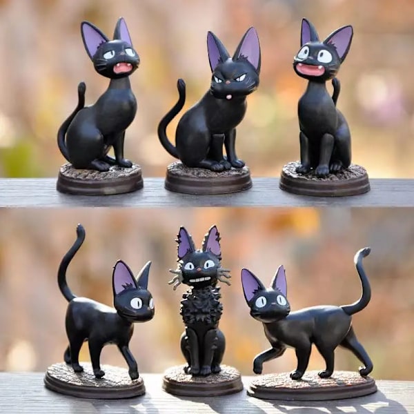 Jiji Kiki's Delivery Service Kiki Black Cat Anime Animation Studio Hayao Miyazaki Figurleksaker Collection Present Random one