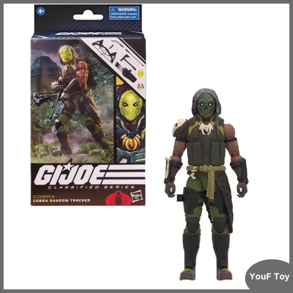 Original 6-tums Anime G.I. Joe Classified Series Cobra Shadow Tracker Action Figurmodell Leksak Rörlig figurinsamlingspresent with box