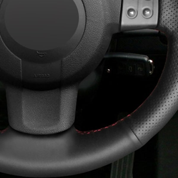 Svart PU konstläder DIY handsydd cover för Seat Leon (Mk2) 2006-2008 Ibiza (6L) 2007