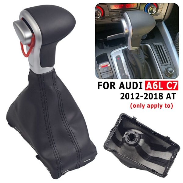 För Audi A4 B8 A5 Q5 2009 2010 2011 2012-2014 Bil automatisk växelspak Växelspaksknopp Damask Stövel Läderskydd-A6L C7 A6L C7