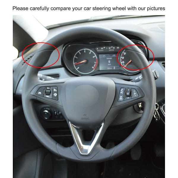 (Grå tråd)Handsydd svart PU- cover i konstläder för Opel Astra (K) Corsa (E) Crossland X Grandland X Insignia Gray thread