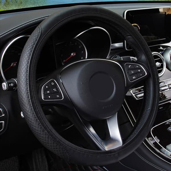 (sort rød) Universalratdæksel til bil Styling behøver ikke håndsyning Ratmuffe Biltilbehør Auto Rat black red