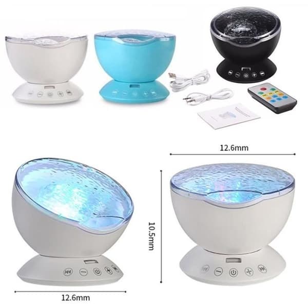 Projektorlys Himmelen Stjerner Lampe LED Nattlys Dekorasjon Barnerom Svart