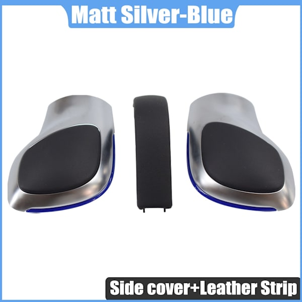 Bil Röd/Blå Växlingsknopp Spak Krom Matt För Volkswagen VW Golf 7 DSG Cover Emblem-Matt Silver-Blå 1 Matte Silver-Blue 1