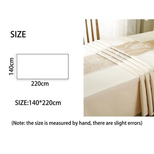 (Lysebrun) Dug - Pletafvisende - Rektangulær - Bomuldslinned - 140 x 220 cm - Lysebrun light brown