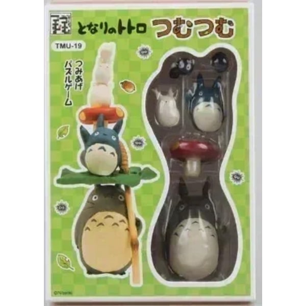 Miyazaki Hayao-serien Totoro Anime Figur Mini Staty Söta leksaker Rumsprydnader Kawaii Pvc Figurer Monterade leksakspresenter för barn A With Box
