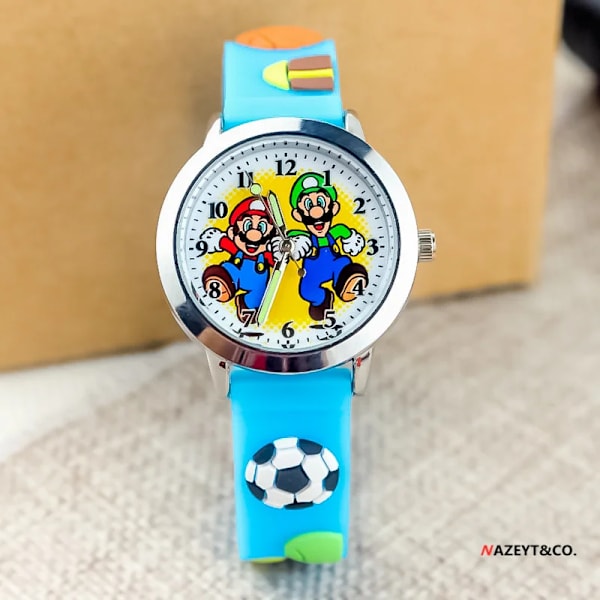 Super Marios Watch för barn Marios Brothers Cartoon 3D-spel Anime Character Quartz Electronic Watch Födelsedagspresenter 8