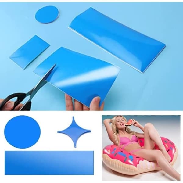 Reparationssæt til swimmingpool - 12 stk. - Selvklæbende PVC - Hvid