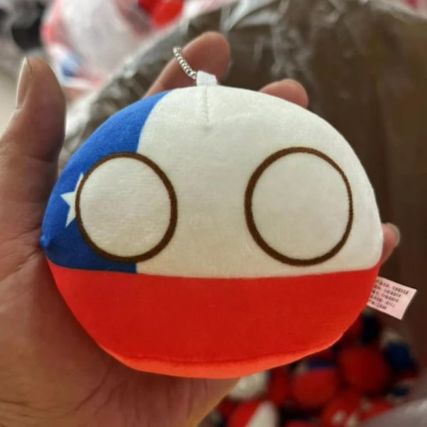 10cm Country Ball Plyschleksaker Polandball hänge Countryball Country Balls of Chile Mexiko Spanien Nederländerna USSR USA RYSSLAND UK 10cm Brazil