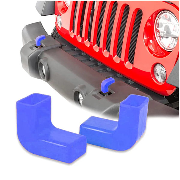 Cover för dragkrok för främre stötfångaren, skydd för Jeep Wrangler JK, JL, Gladiator JT, 2007-2023, svart, röd, blå Blue