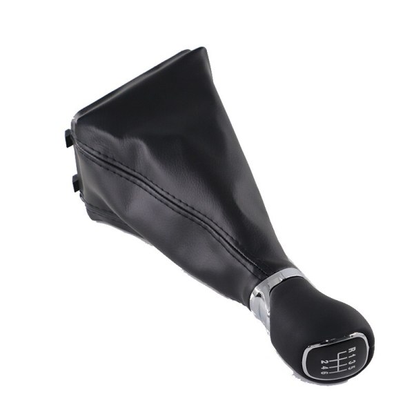 Krom & läder Bilväxlingsknapp Växelspak Gaitor Boot Cover för Skoda Octavia A7 MK3 2014-2017 dekorationstillbehör-6-växlad set 6 speed set