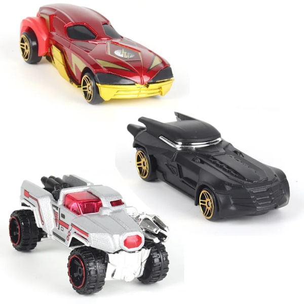 Disney Avengers billeksaker Captain America Hulk Ironman Spiderman-figurer Lastbil Rolig tillbakadragande fordonsleksak för pojkar Present Flash Chariot