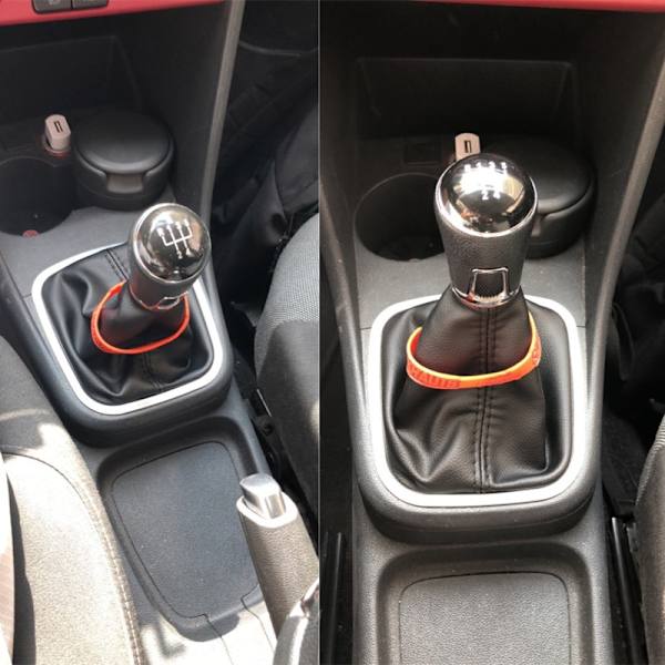 För VW Volkswagen Polo 6C 2015 2016 2017 2018 5/6-växlad växelspaksknopp Damask Boot Cover Case Car Styling Tillbehör-5-växlad växelknopp 5 Speed gearknob