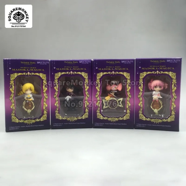 Madoka Magica Figur 6cm 4st/Lot Anime Figur Puella Magi Madoka Magica Kaname Madoka/Akemi Homura/Tomoe Mami Figurine Anime 4PCS with box