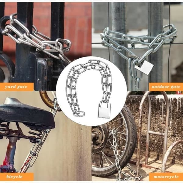 Cykellås - Rostfritt stål - 80 cm - Skärbeständigt - Robust design - Hög säkerhet