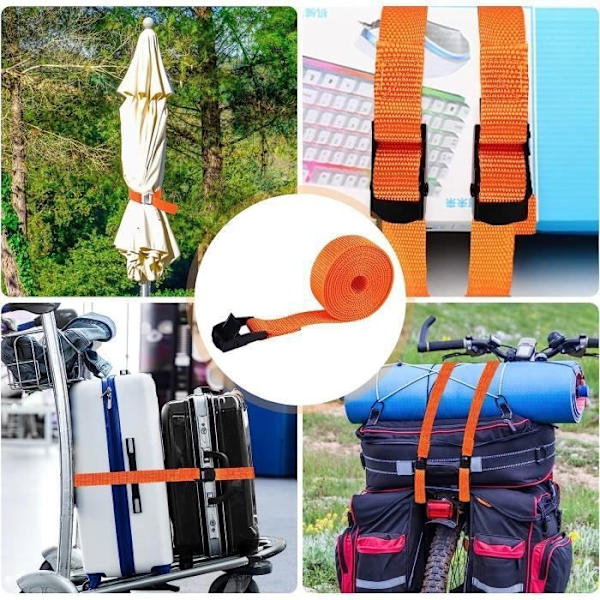 Spännband - Ej Specificerat - 8-pack - 2m - 250 kg - Zinklegeringsspänne