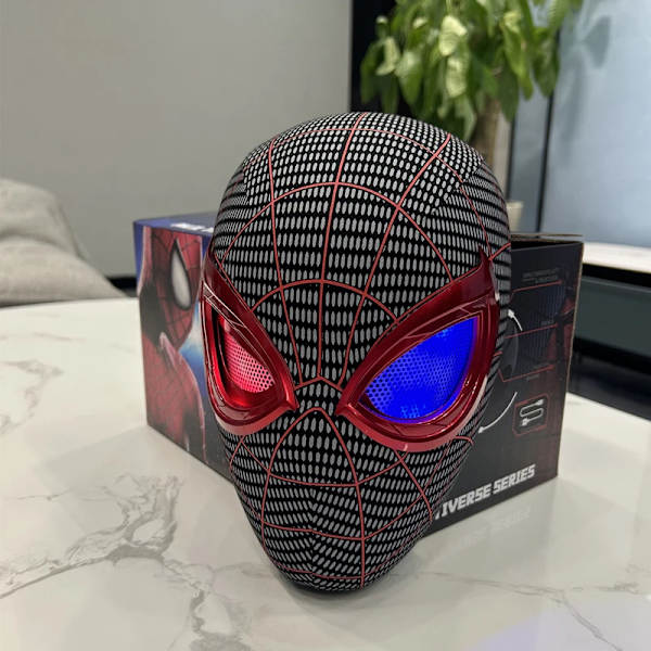 Spiderman no Way Home Huvudbonader Cosplay Moving Eyes Mask Spider Man 1:1 Fjärrkontroll Elastisk mask Leksaker för vuxna Barn Present Ring 2.0 Version