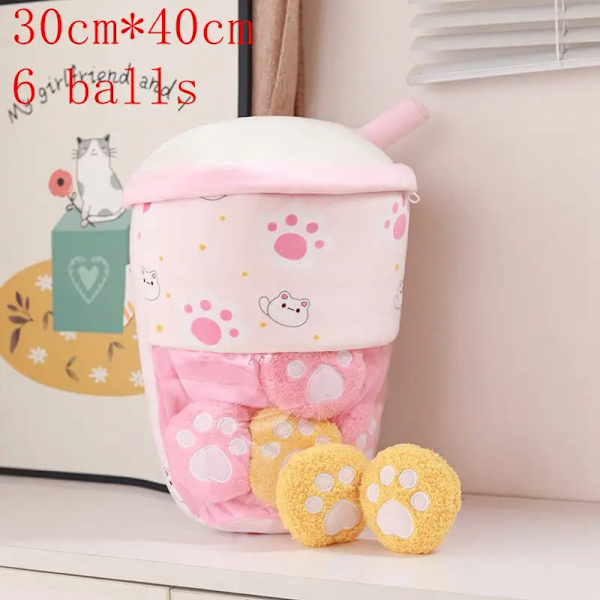 En plyschpåse Pudding Leksaker Cookie Balls Japansk animation Sumikko Gurashi Sakura Bunny Frukter Avokado Banan Godispåse Present style-17-cat-paw