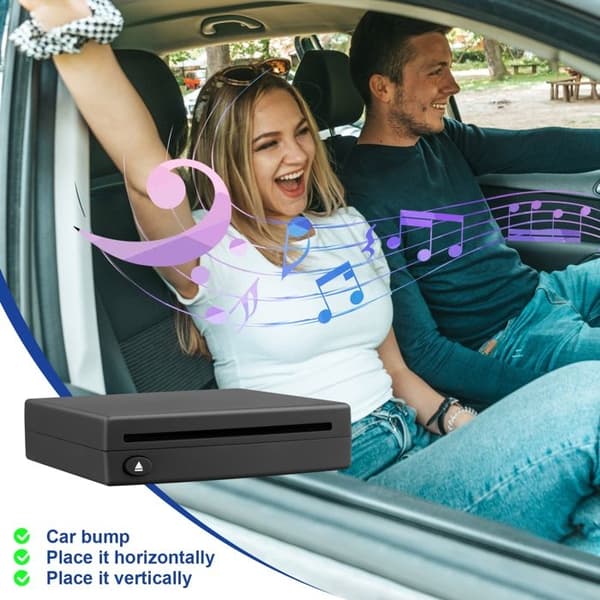 Bilradio USB 2.0 Extern CD/DVD-spelare för Stereo Interface USB-anslutning GPS-navigationsspelare, 1 DIN Bil Extern CD/DVD