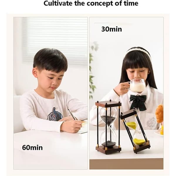 Timeglass, Timer for bursdags- og skolespill, Hvit, 60 minutter