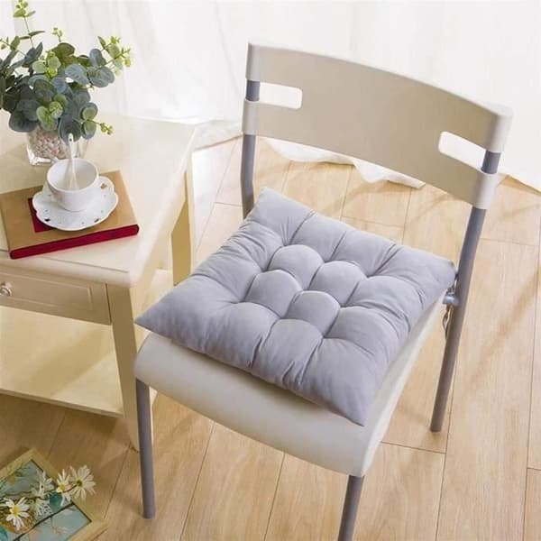(Grå) Stolputer - HAOPYOU - Sett med 4 - 40x40cm - Polyester - Bomullsfyll - Grå Gray