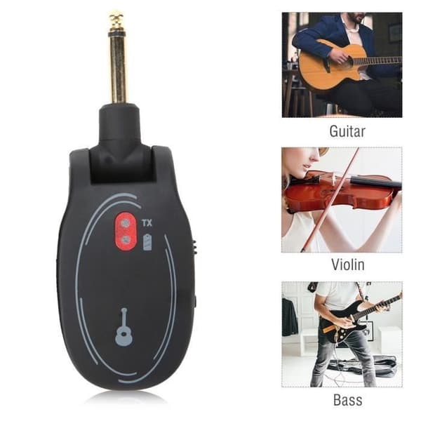 Trådløst gitarsystem, gitarsender, elektrisk gitarmottaker, liten størrelse, for trådløs sender og mottaker