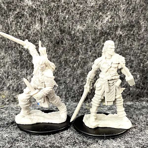 Lot Pathfinder Battles Deep Cuts Nolzur's Fighter Orc Druid Pirates Goblin Wolf Rogue Monk Brädspel Miniatyrer Miniatyrer Leksaker Male Fighter
