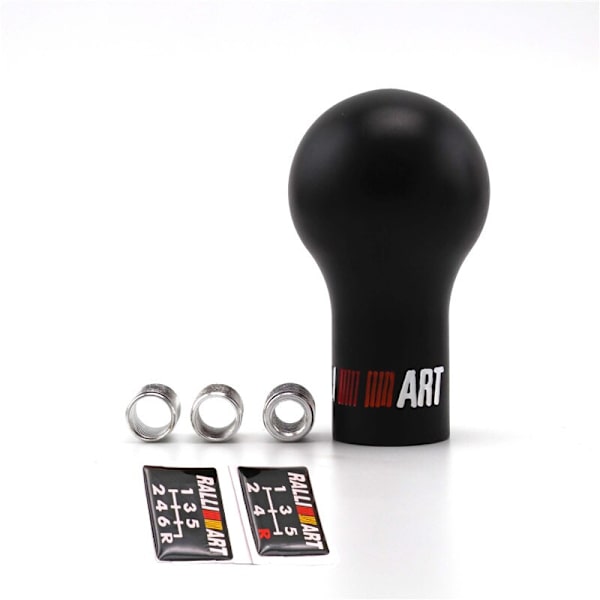 RALLIART 5/6 Speed Resin Växelspaksknopp Racing Shifter Spak Head för Mitsubishi etc.-Svart Black