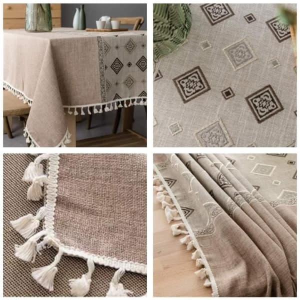 (Kaffefarve) Dug - Ikke specificeret - Rektangulær - 140 x 180 cm - Polyester - Pletafvisende coffee color