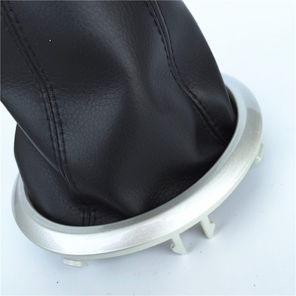 För Suzuki Swift MK2 2005 2006 2007 2008 2009 2010 Växelspaksknopp Stövel Damm Cover Krage Ram Röd/Svart Stitch-Grå Gray