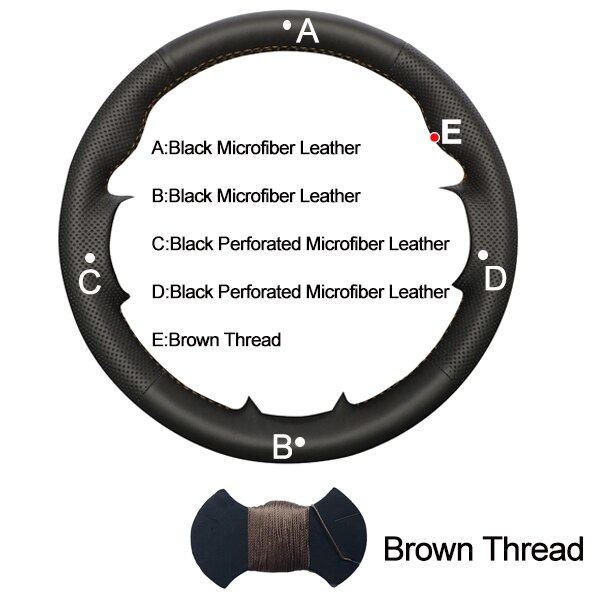 (Drown Thread) Cover för bil till Subaru Forester 2005 - 2007 Outback Legacy 2005 - 2007 Fläta på ratten Volant 2006 Drown Thread