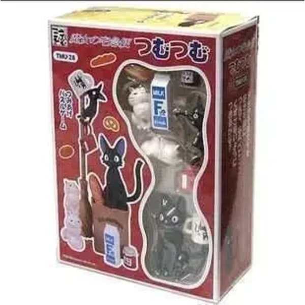 Miyazaki Hayao-serien Totoro Anime Figur Mini Staty Söta leksaker Rumsprydnader Kawaii Pvc Figurer Monterade leksakspresenter för barn C With Box