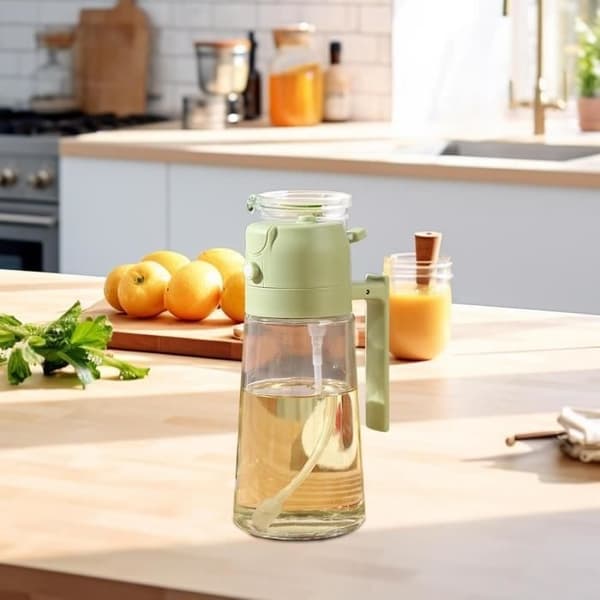 Oliespraydispenser, 2 i 1 oliedispenser, bærbar køkkenoliedispenser, oliedispenser til spray