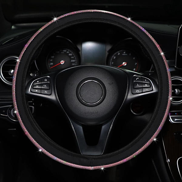 (WT)37/38mm Universal Cover PU Läder Strass Diamantimitation Case Auto Interiör Inredning Bil Styling WT