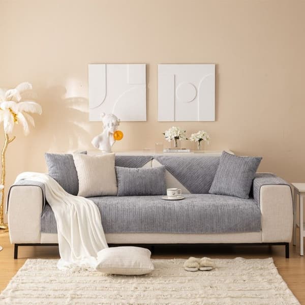 Vattentätt L-format sofföverdrag, hörnsoffa, smutsavvisande, soffskydd, A-70x150cm