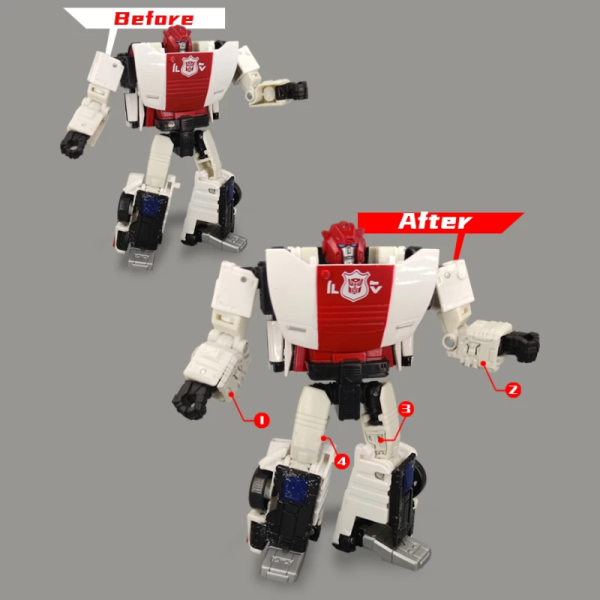 GO Better Arm Leg Filler Upgrade Kit för Siege Sideswipe Red Alert For Siege Sideswipe