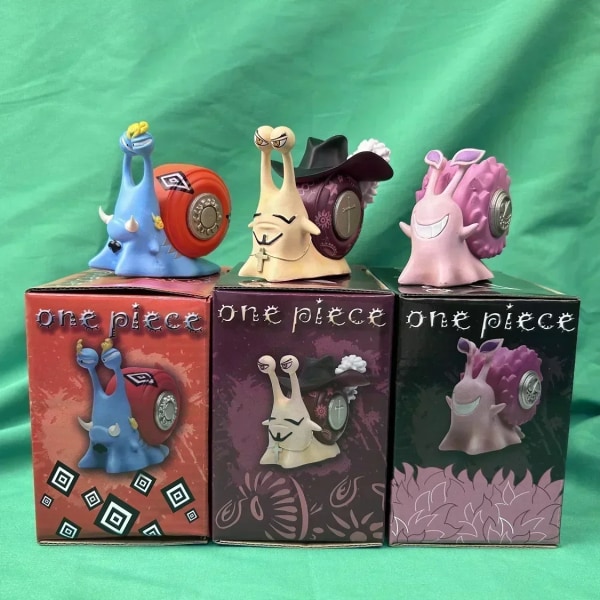 Anime One Piece Den Den Mushi Figur Luffy/Ace/Law/ Zoro /Sanji /Chopper Phone Bug Action Figur 12 stilar för Välj G with box